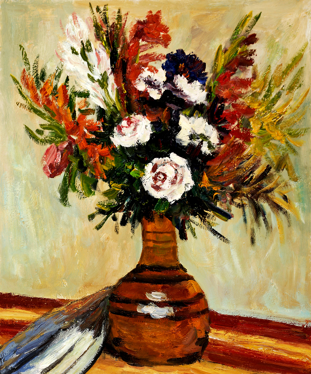 Rose in a Vase - Pierre Auguste Renoir Painting